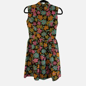 1960s floral dress vintage Size S/XS with fitted waist line